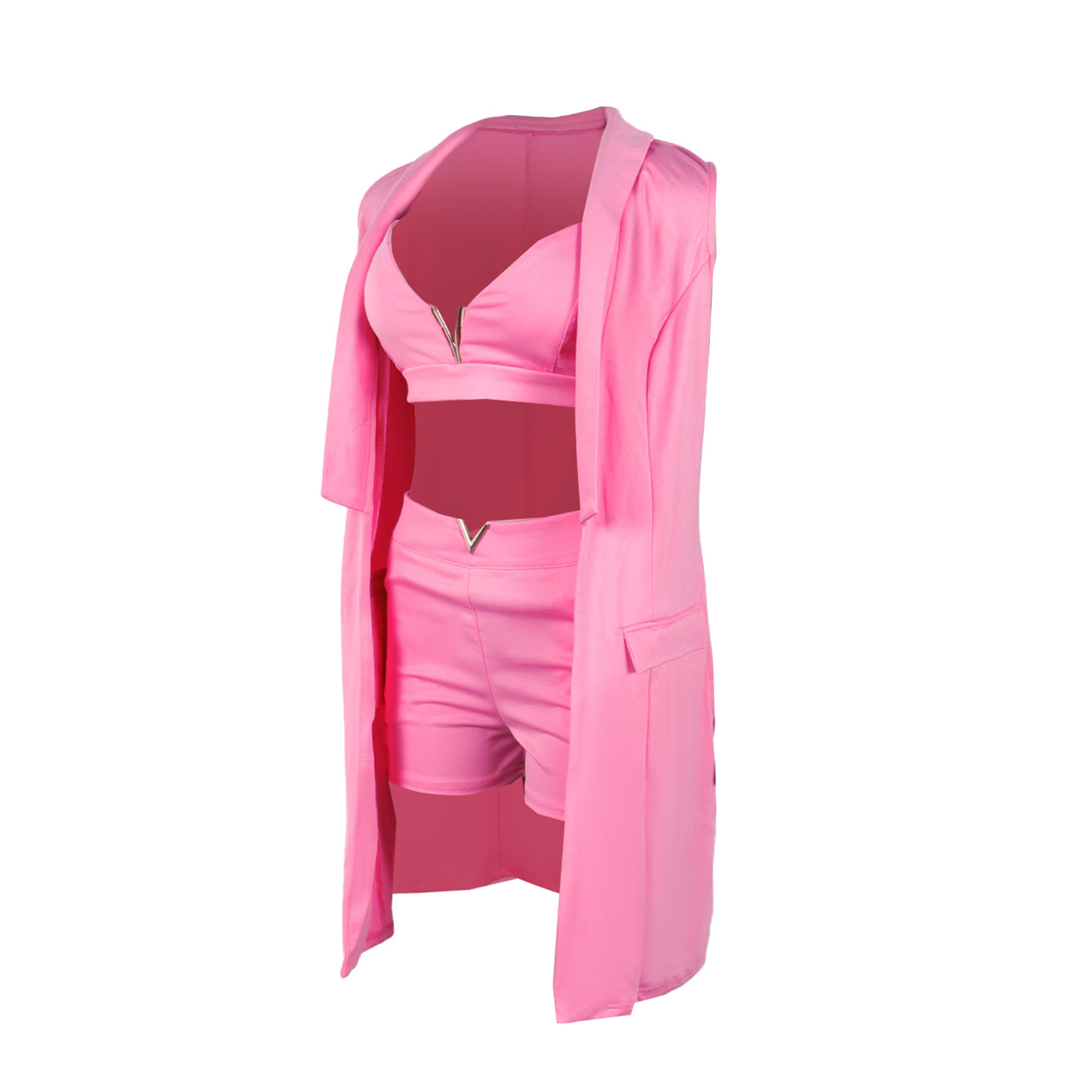 Women's Clothing Elegant Commuter Women's Three Piece Suit Cardigan Style Lapel Suit Vest For Formal & Casual For Women_ecoleips.com