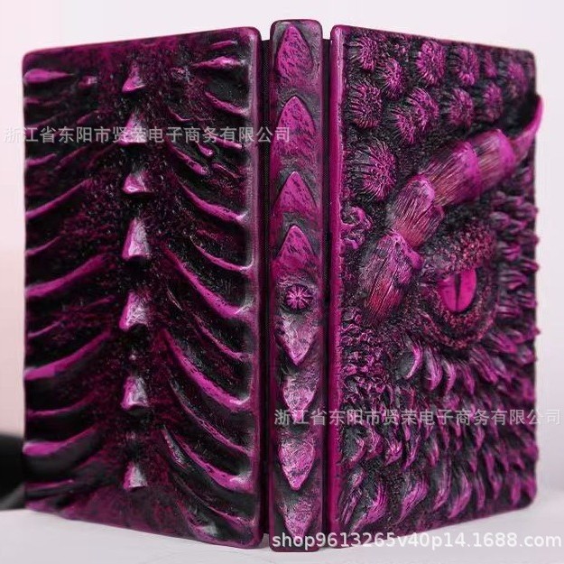 Estación independiente Nuevo Libro Del Dragón artesanía de resina Deluxe Libro de Dragón Animado Notebook