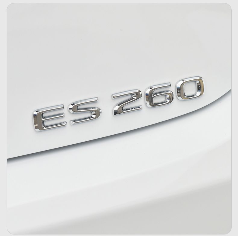 Suitable for Lexus ES260 ES200 car emblem, 300h modification, ES260 rear emblem decoration, metal letter stickers