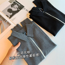 秋冬神仙单品~拼色小翻领羊毛开衫！软糯亲肤显瘦针织衫女G102503