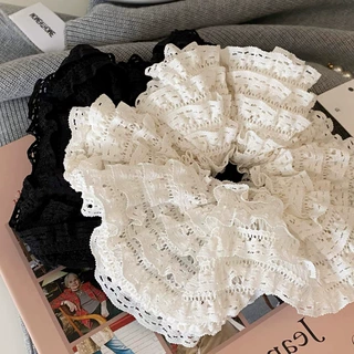 少女气质高级感甜美层层蛋糕镂空蕾丝大肠圈韩版扎发头绳头花发圈