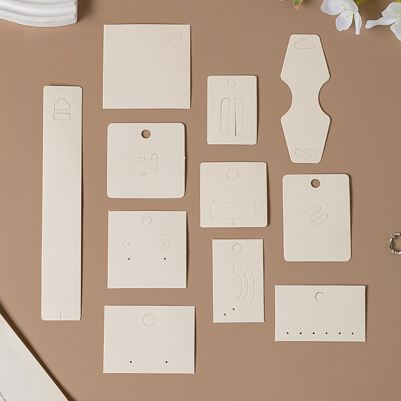 Tarjeta de papel de embalaje anillo tarjeta de clip de pelo pendientes pulsera anillo de pelo broche tarjeta de pendientes personalizada logotipo tarjeta de collar joyería