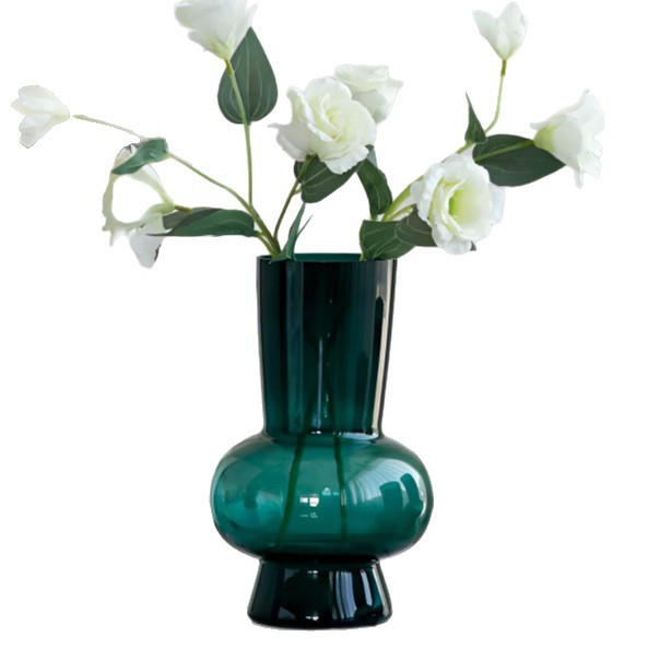 Jarrón de vidrio simple de estilo europeo degradado jarrón de sauce de vientre redondo jarrón de estudio doméstico arreglos florales adornos de plantas hidropónicas jarrón image 6