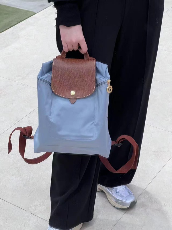 フランス Longxiang バッグバックパック女性のファッション折りたたみ大容量旅行 Longxiang バックパックカジュアル通勤スクールバッグ|undefined