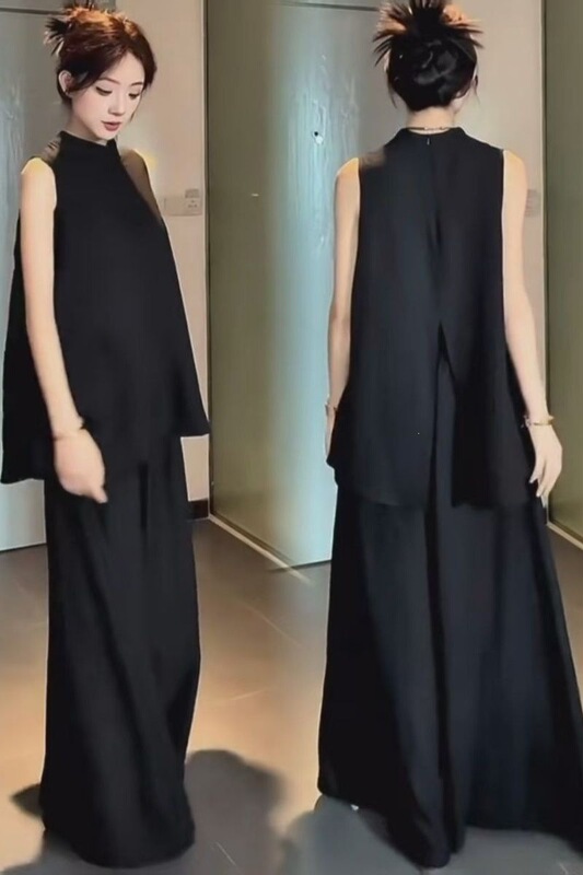 Casual Suit for Women 2026 New Style Fashionable Summer Wear Sleeveless Vest Top Loose Wide-Leg Pants Two-Piece Set