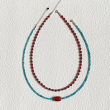 繁花~复古氛围感锁骨链女红蓝串珠ins小众设计气质颈链项链