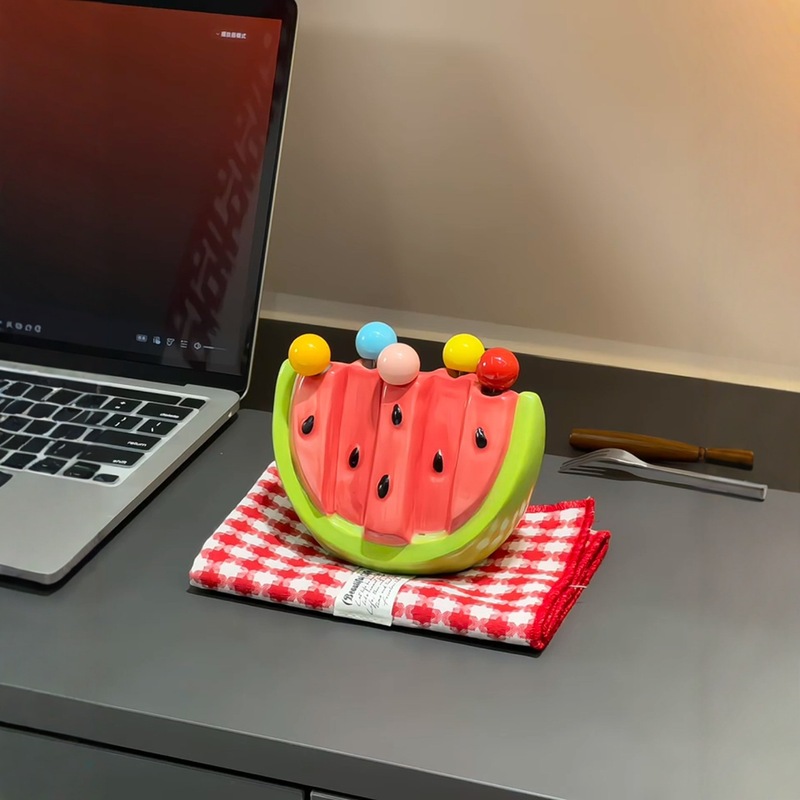 スイカフルーツフォークフルーツピックステンレス鋼小さなフォークフルーツテーブルフォークケーキフォーク家庭用絶妙でかわいいクリエイティブ|undefined