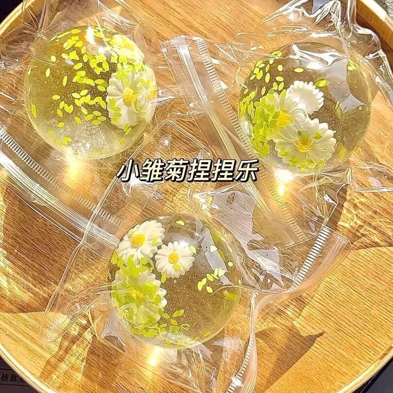 小紅書と同じスタイルの小さなしわ菊の花のピンチクリエイティブおもちゃインターネット有名人のホットスタイル麦芽糖減圧アーティファクトギフト|undefined