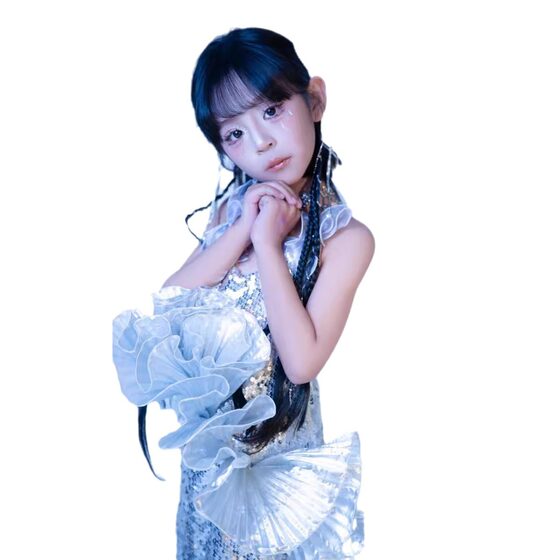 Children's Mermaid Fantasy Science and Technology Motorcycle Fashion Clothing Girl's Tianzhijiaozi catwalk dress June 1 Ocean Theme