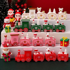 クリスマスケーキの装飾の置物のプラグインの小さい列車のプラスチックのクリスマスの誕生日の贈り物の装飾は子供のおもちゃを焼きます。