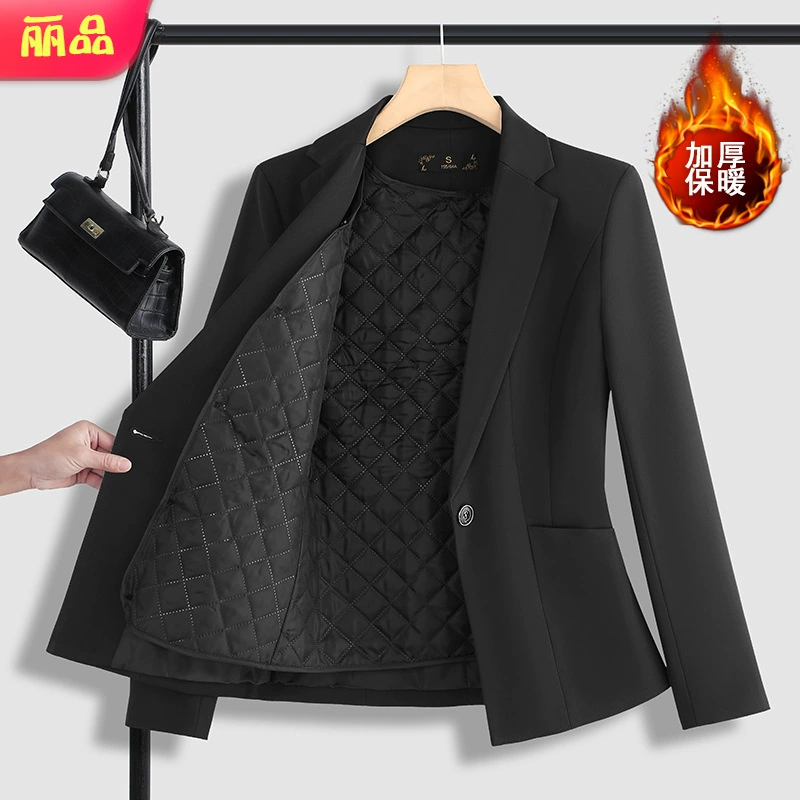 Оптовая продажа: новый зимний утепленный блейзер на вельветовой подкладке для женщин, теплый профессиональный костюм, униформа для работы в отелях и общепите