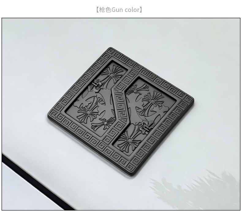 Suitable for Zeekr 9X8X front hood emblem, grille emblem, blackened personalized emblem, Chrome-style metal embossed design
