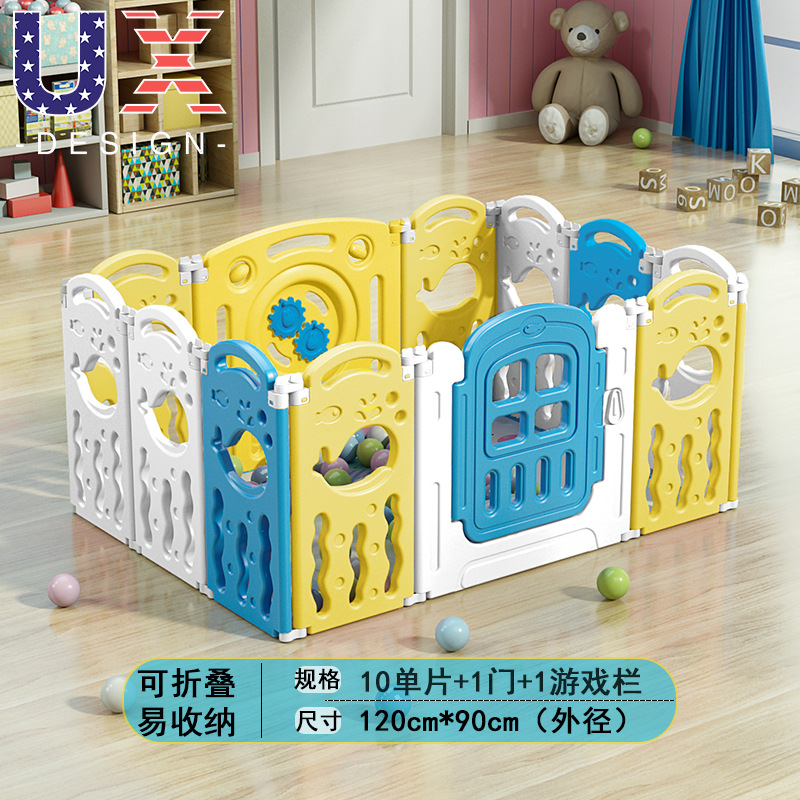 Jugues infantiles valla valla de protección para bebés valla plegable doméstica para bebés esterilla de rastreo interior para pisos pequeños a prueba de caídas