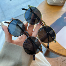 淘宝热卖韩版小众圆形细框偏光太阳镜男女TR90轻网红防紫外线墨镜