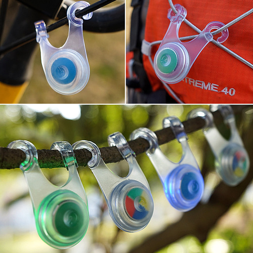 Outdoor camping tent rope light windproof rope warning light anti-tripping hanging light frog light signal light