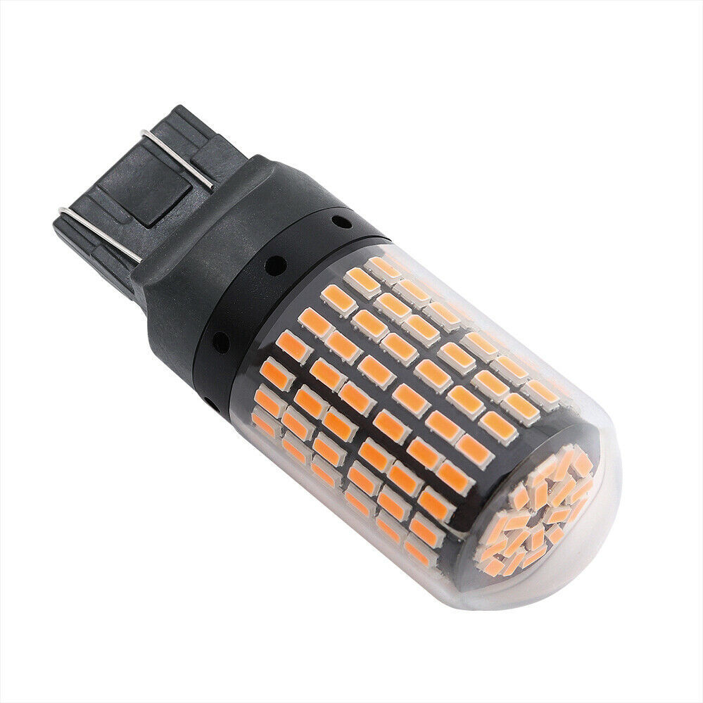 Nuevo automóvil LED luz de dirección 7443 T20 3014 144smd luz de freno de alto brillo decodificación anti-estroboscopia