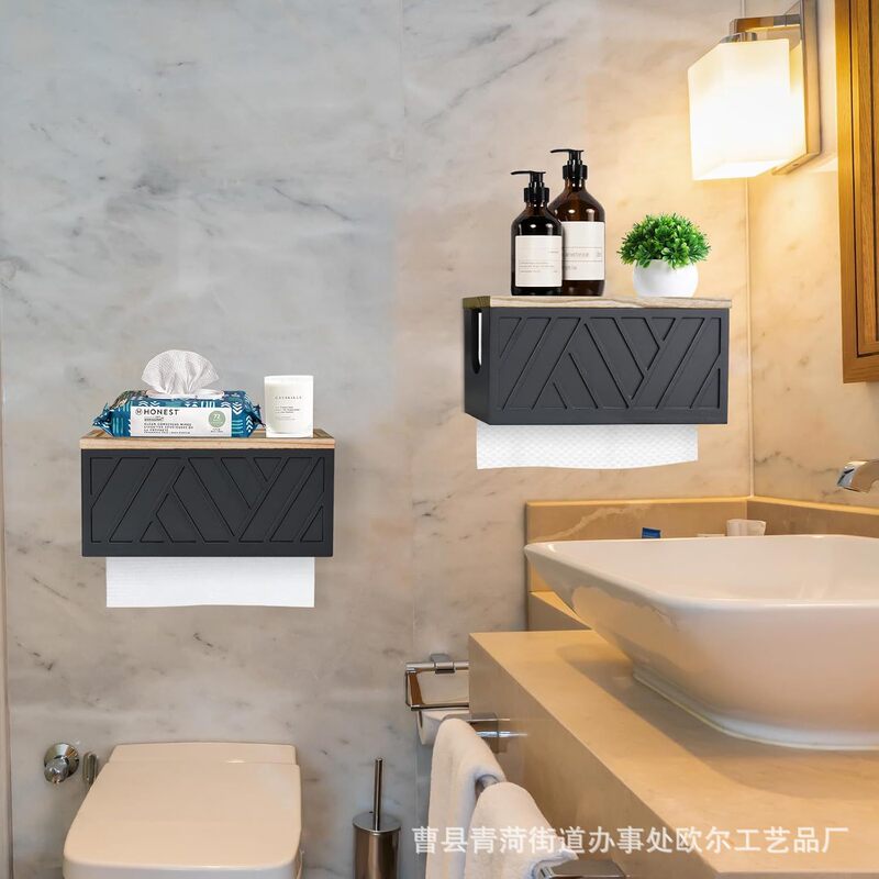 Wall-Mounted Paper Towel Dispenser with Cover 70% off Hand Paper Towel Rack Bathroom Kitchen Decoration Paper Towel Holder Toilet Paper Holder
