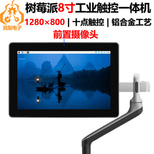 Raspberry Pi 8-inch HMI Industrial DSI Display LCD Touch Computer 1280x 800 Supports 4B/5 with Camera