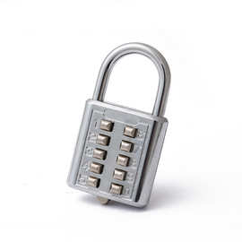 10键数字按键密码锁盲人老人用锁不可更改密码抽屉箱包防盗挂锁