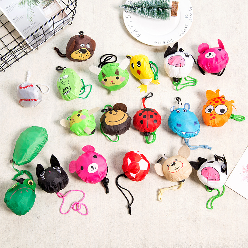 厂家供应 可爱卡通款折叠购物袋动物便携 大容量手提购物袋