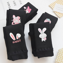 女童打底裤秋冬款加绒加厚儿童连九分冬季女孩宝宝袜子外穿打底袜