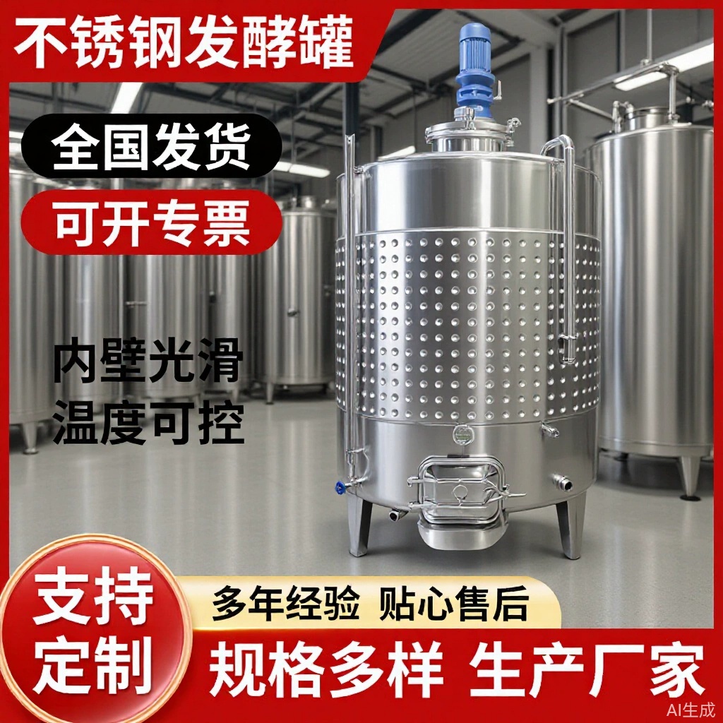 乳化罐搅拌罐 304不锈钢储酒罐 果酒发酵罐 发酵罐 储酒罐储水罐