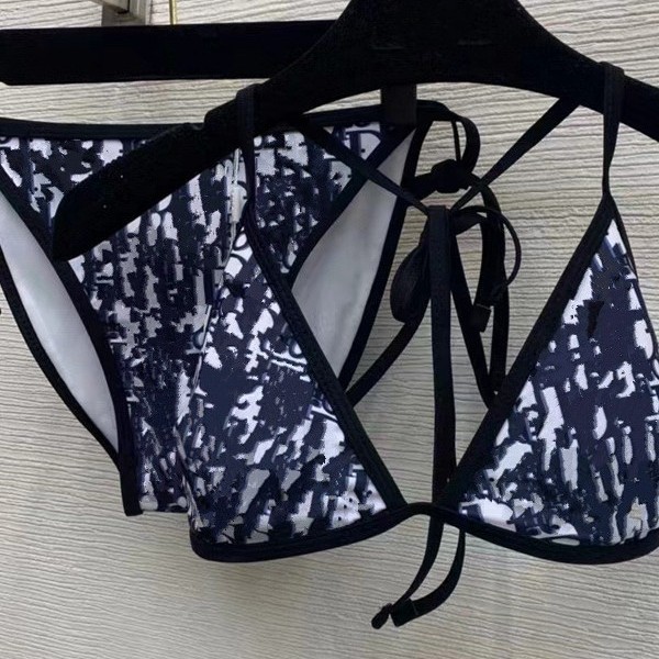 New Bikini Cross-Border European and American Aliexpress Triangle Cup Leopard Print Sexy Bikini Split Swimsuit Swimsuit