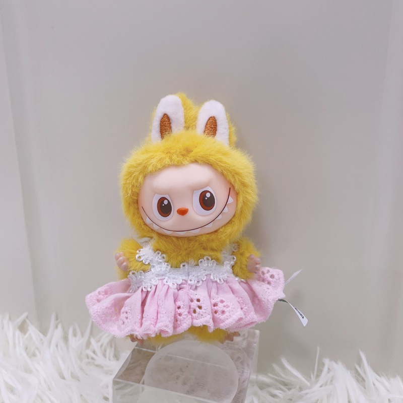 LABUBU4.0心底密码搪胶毛绒挂件小鼻噶公仔衣服动物发带围嘴套装|undefined