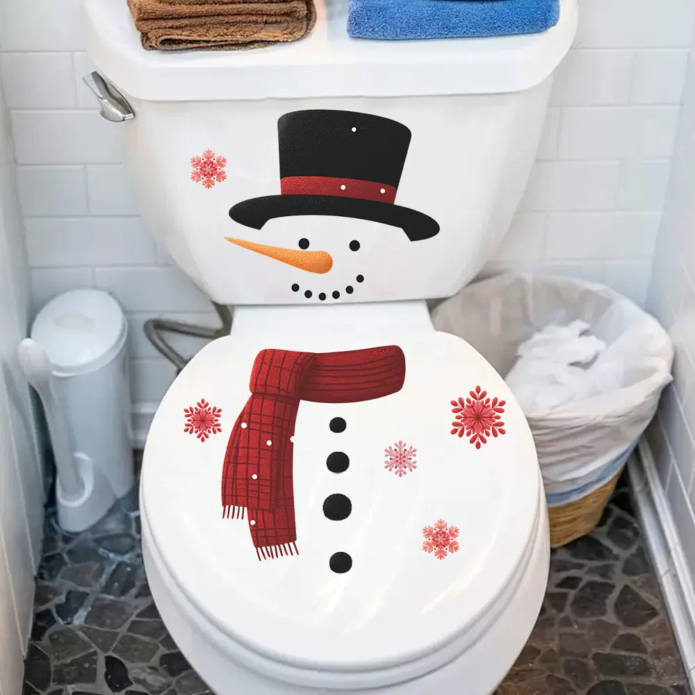 外贸圣诞节雪人雪花卧室客厅家居装饰墙贴贴纸贴画批发自粘跨境