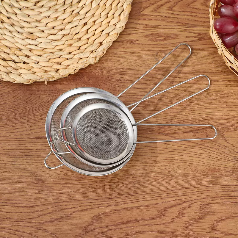 厂家直销不锈钢手持面粉筛果汁豆浆过滤网筛漏勺油捞家用烘焙工具