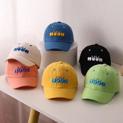 Children's letter hat Korean version for boys and girls spring, autumn and summer baby baseball cap kindergarten special visor peaked cap