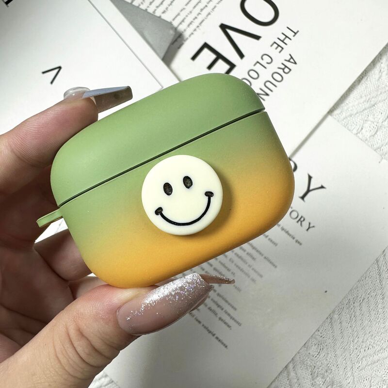 For Sony WF-1000xm5 gradient stereo smiley face 1000xm4DIY frosted earpiece case