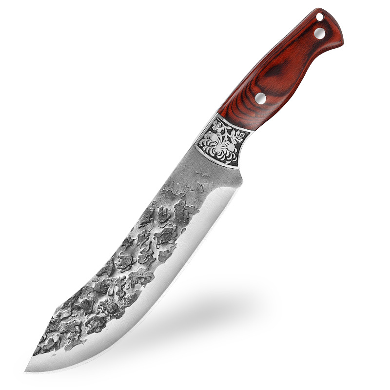 Cuchillo de hueso forjado hecho a mano Cabeza de Acero tallada cuchillo de corte de carne de mano cuchillo especial para matar cerdos cuchillo de talla doméstica