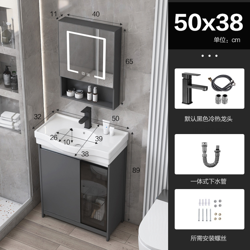 Puerta de vidrio tipo piso espacio gabinete de baño de aluminio balcón gabinete lavabo vertical pequeño tipo lavabo piscina