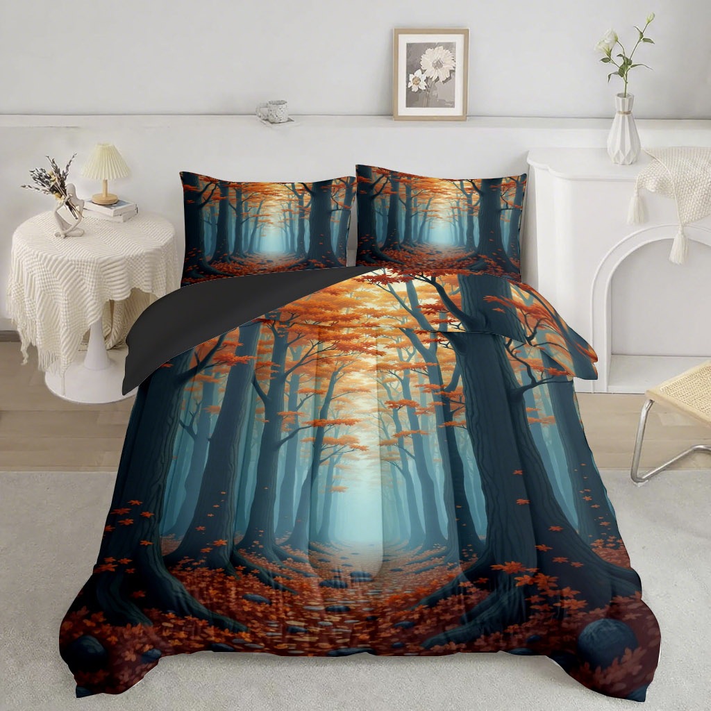 TEMU / JIT Silent Forest Transfrontier 3D Digital Printing 180gms Colchón Colchón Set para diseñar
