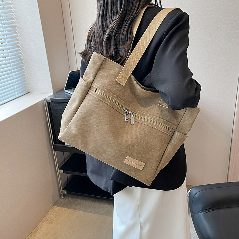 Fashionable simple shoulder bag 2023 new canvas bag women's ..