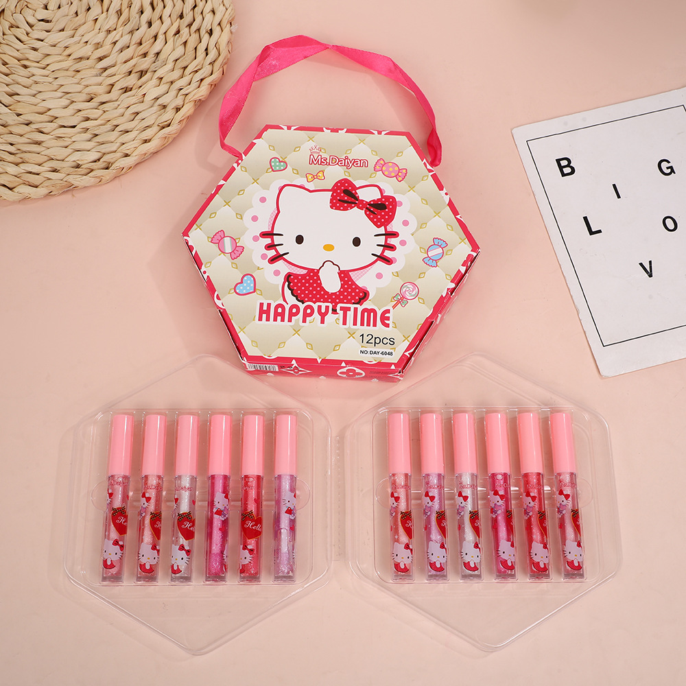 Cross-Border Best-Selling Moisturizing Lip Oil with Cute Cartoon Design, Small Package, Easy-To-Apply Liquid Lipstick, in Stock