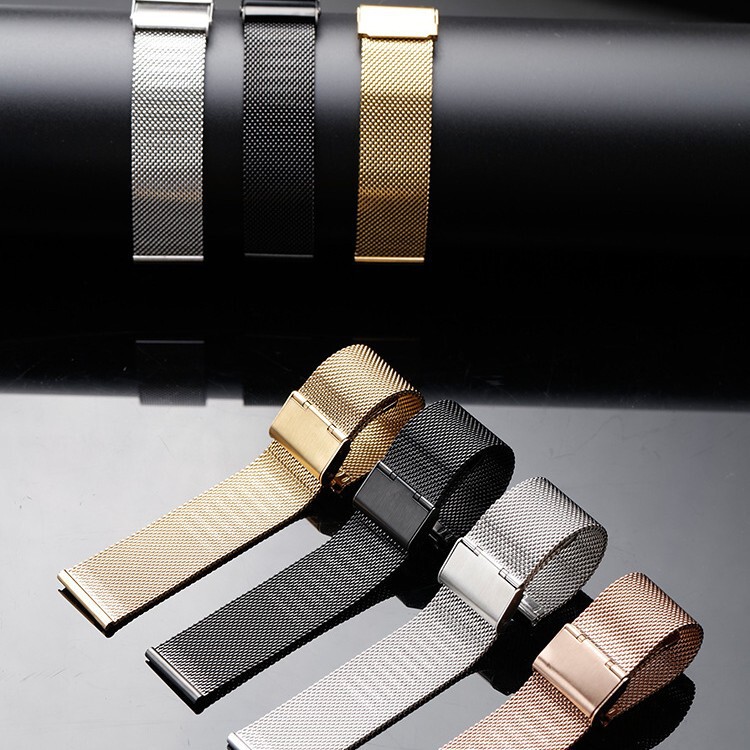 Factory Suitable for New Huawei Samsung Watch Strap Dw Single Insurance Double Insurance Stainless Steel Watch Strap Buckle Milanese Watch Strap Factory Suitable for New Huawei Samsung Watch Strap Dw Single Insurance Double Insurance Stainless Steel Watch Strap Buckle Milanese Watch Strap