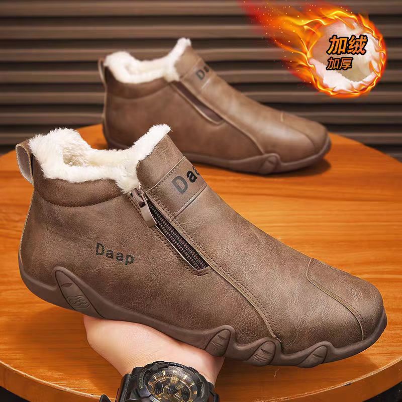 2025 Autumn Men's Shoes New High-Top Men's Cotton Shoes Work Trendy Brand Work Shoes Trendy Versatile Outdoor 2025 Autumn Men's Shoes New High-Top Men's Cotton Shoes Work Trendy Brand Work Shoes Trendy Versatile Outdoor