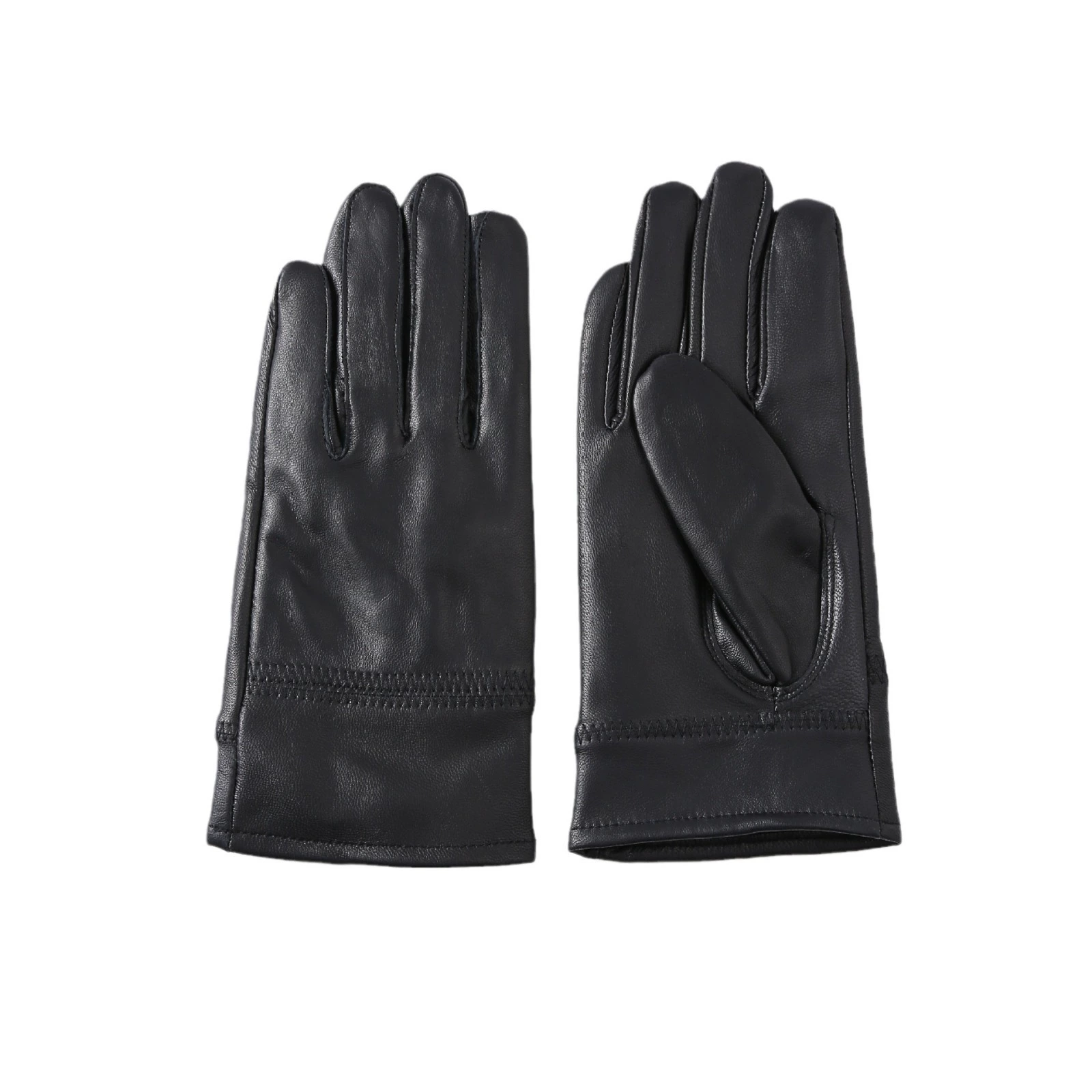 [Men's keep warm travel gloves for cycling, warm electric car sheepskin, genuine leather]