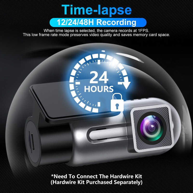 V57 Hd 1080P Single Recording Wifi Lipstick-Style Dash Cam with Night Vision, Supports Parking Monitoring and Time-Lapse Recording