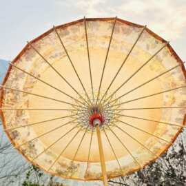 古风古典防雨防晒两用满穿油纸伞拍摄道具汉服走秀舞蹈装饰桐油伞