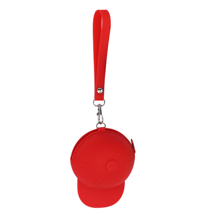 Corea del color caramelo sombrero bolsas de monedas de silicona dibujos animados creativos billetera con cremallera lindo bolso de cambio fábrica directa