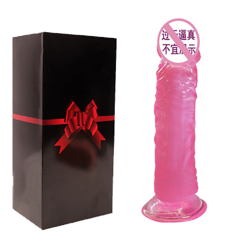 Flexible TPE Suction Cup Dildo with G-Spot and P-Spot Stimulation, Transparent Purple — detail image 3