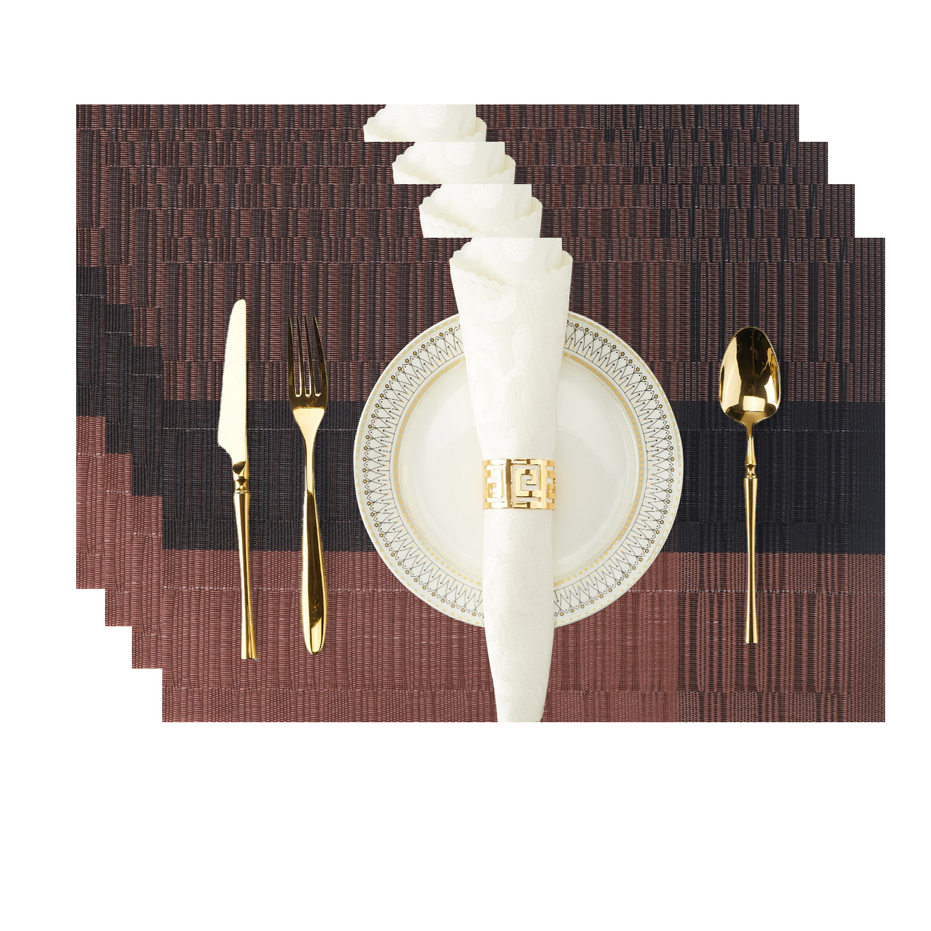 Productos de venta caliente transfronterizos pvc patrón de bambú mantel de Tisling almohadilla de aislamiento térmico de sensación premium mantel de aislamiento impermeable y a prueba de aceite estilo europeo