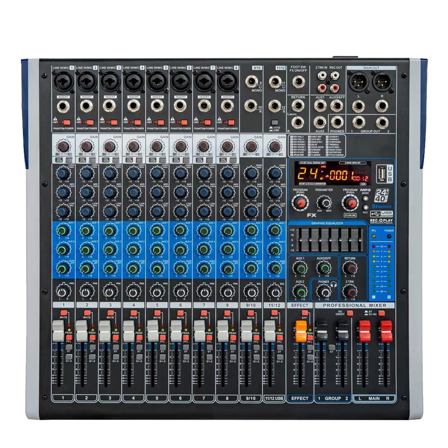 Bluetooth de 12 vías con USB CON MEZCLADOR de agrupación