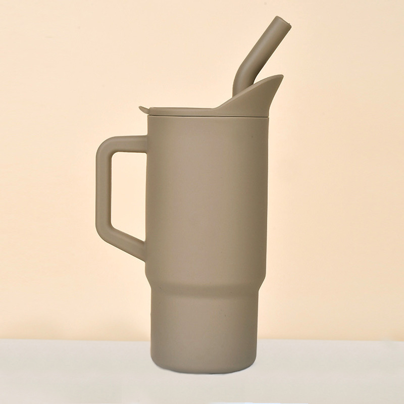 Tazas de silicona transfronterizas para niños más de 6 meses, tazas de boca de pato para bebés, tazas de paja resistentes a la asfixia, venta directa de fabricantes