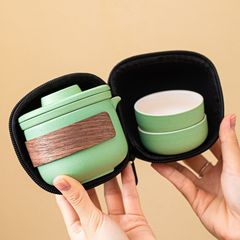 旅行茶具小套装便携式随身快客杯户外露营旅游泡茶壶茶杯一壶二杯