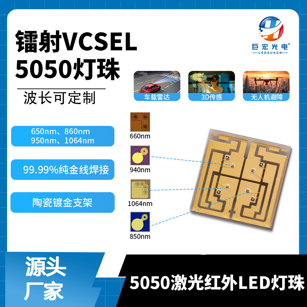 ����5050�������ҽ�����Ƶ�660+850+940+1064nm�ನ���������