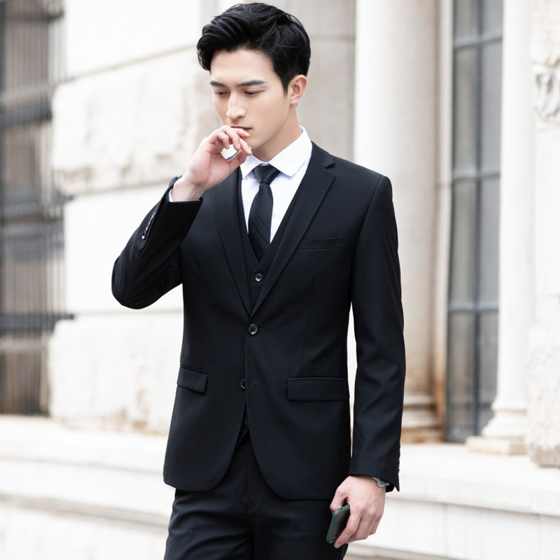 Traje de los hombres mejor hombre profesional estilo coreano boda negocio formal chaqueta delgada casual pequeño traje de trabajo de los hombres